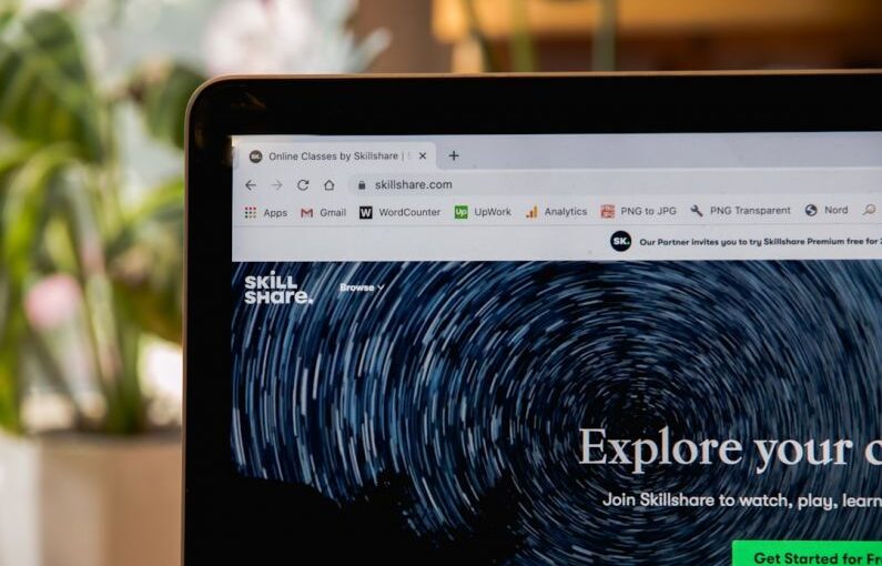 MOOC Education - a computer screen with a web page on it